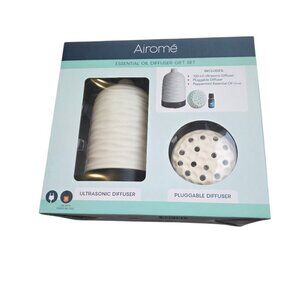 Airome Pepermint Essential Oil Diffuser Wall Plug Gift Set Ultrasonic LED Lights